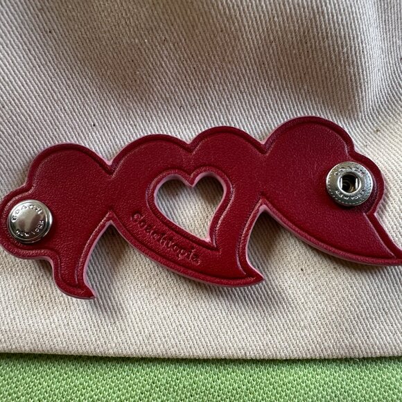 COACH COACHTOPIA HEART CORD HOLDER UPCRAFTED LEATHER+DUST BAG&BOX:NWT 1941 RED - Picture 2 of 16